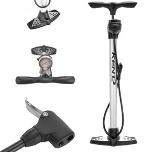 1 Aluminum Air Pump Hand Inflate Bicycle Bike Tire Basketball Soccer Ball