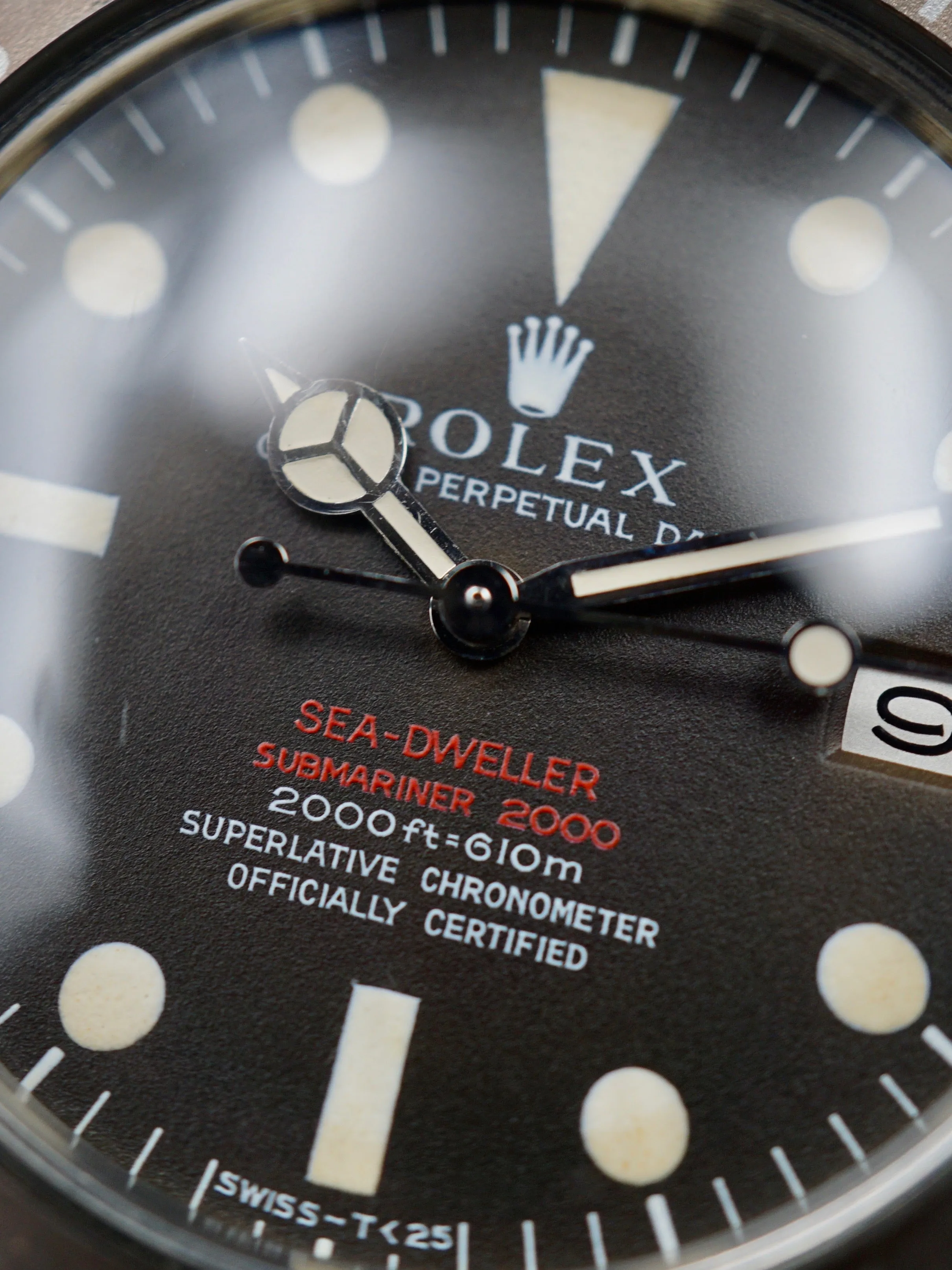 1967 Tropical Dial Rolex Double Red Sea Dweller 1665 "Thin Case" with Mk II