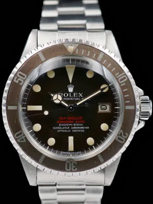 1967 Tropical Dial Rolex Double Red Sea Dweller 1665 "Thin Case" with Mk II