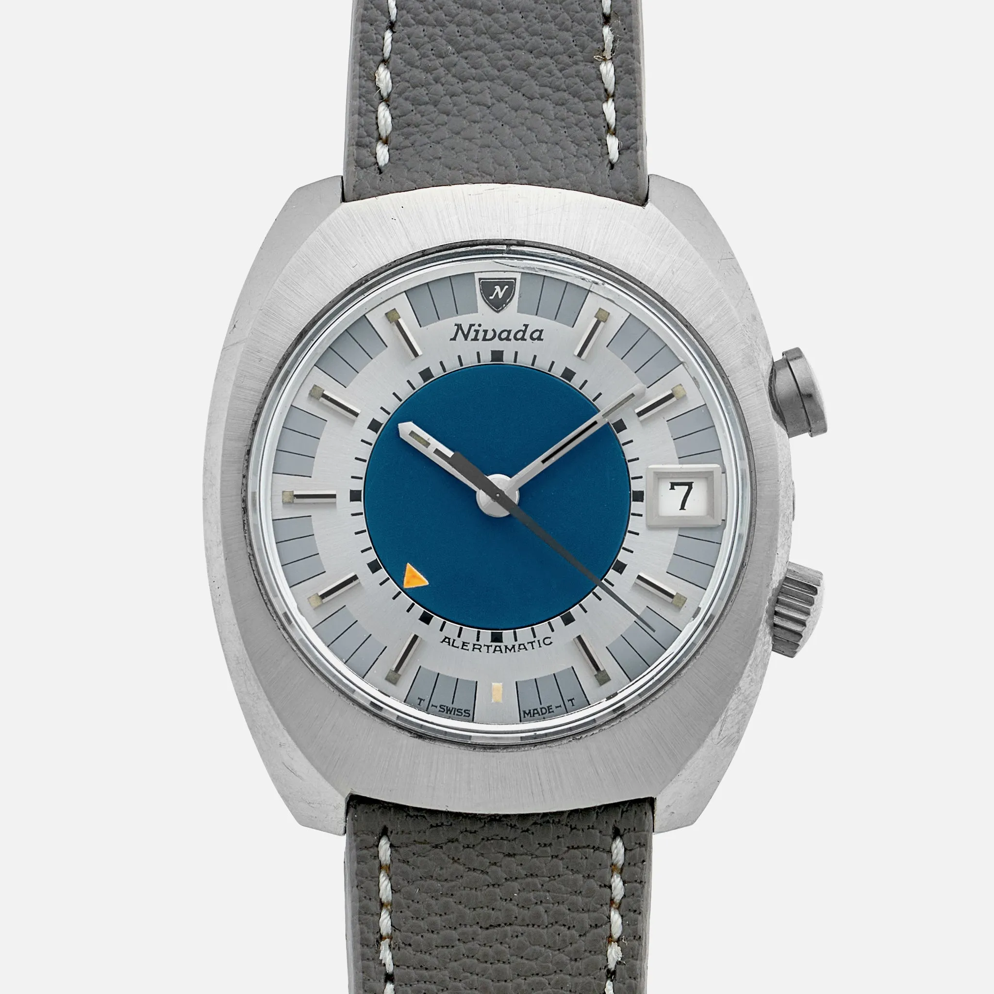 1970s Nivada Alertamatic Ref. 9751 In Stainless Steel
