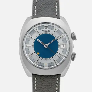 1970s Nivada Alertamatic Ref. 9751 In Stainless Steel