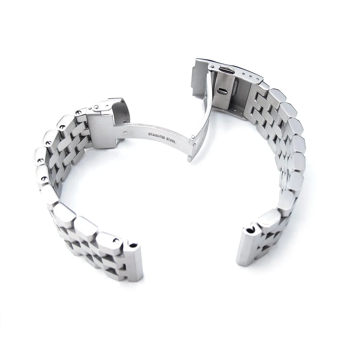 21.5mm Super Engineer II Watch Band compatible with Seiko Tuna SBBN013, Brushed 316L Stainless Steel