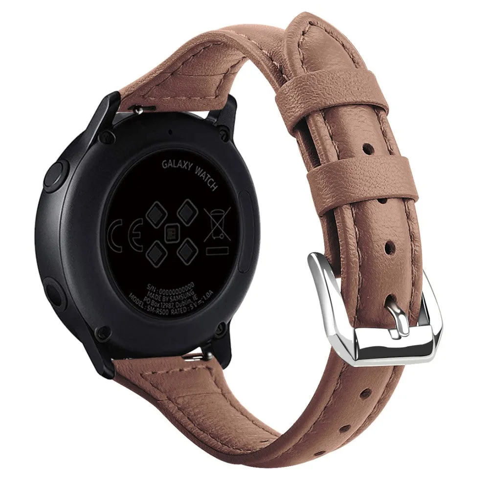 22mm Universal simple genuine leather watch strap with - Coffee