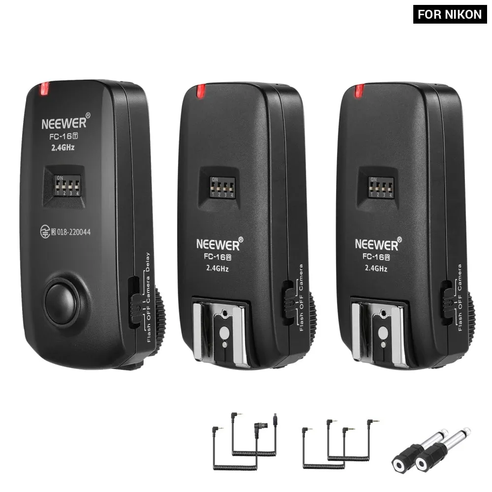 2.4g Wireless Camera Shutter Trigger for Canon/nikon/sony Fc 16 with 2 Receivers