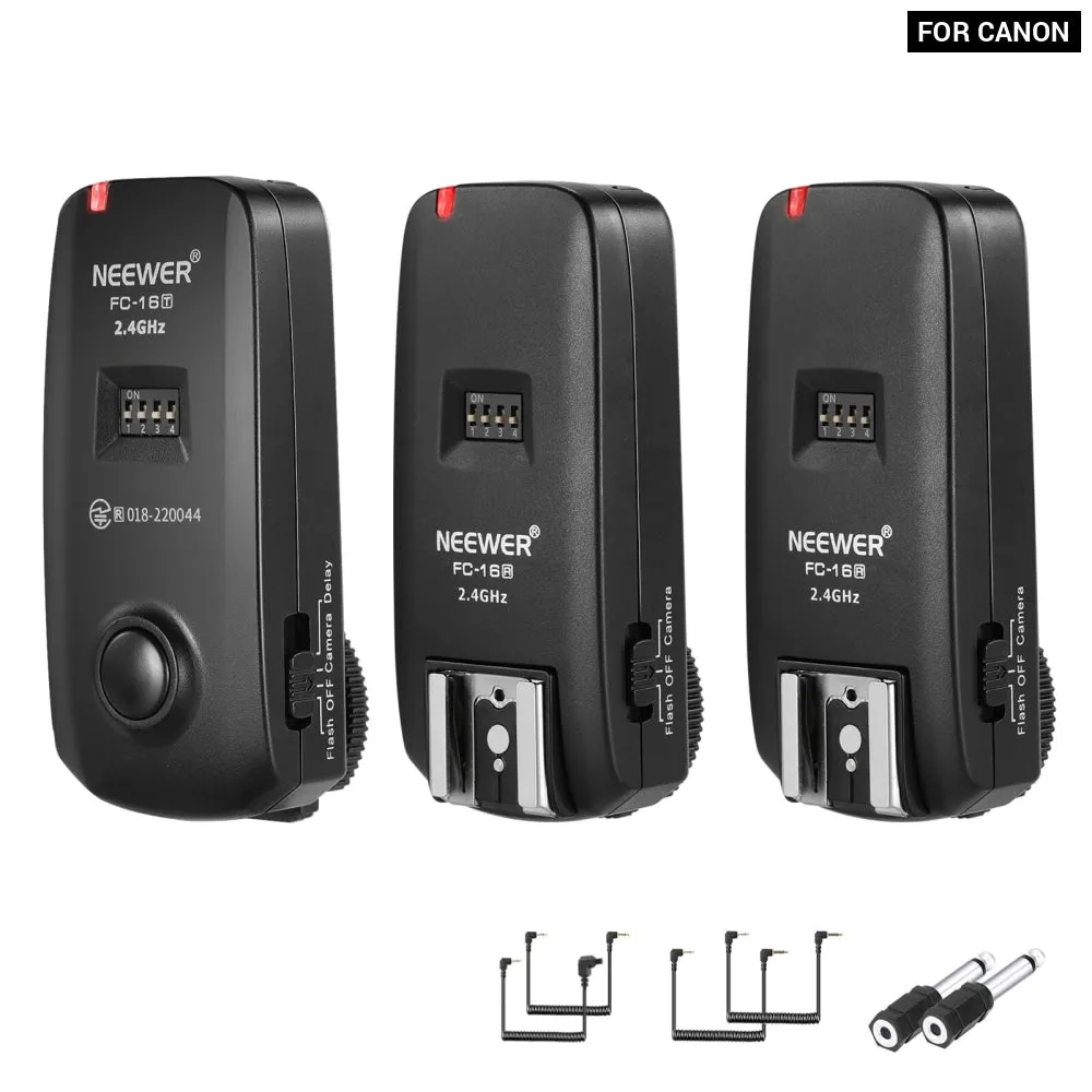 2.4g Wireless Camera Shutter Trigger for Canon/nikon/sony Fc 16 with 2 Receivers