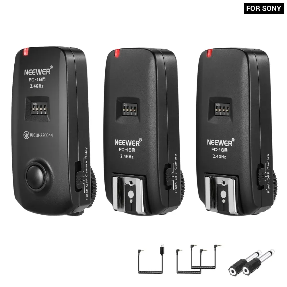 2.4g Wireless Camera Shutter Trigger for Canon/nikon/sony Fc 16 with 2 Receivers