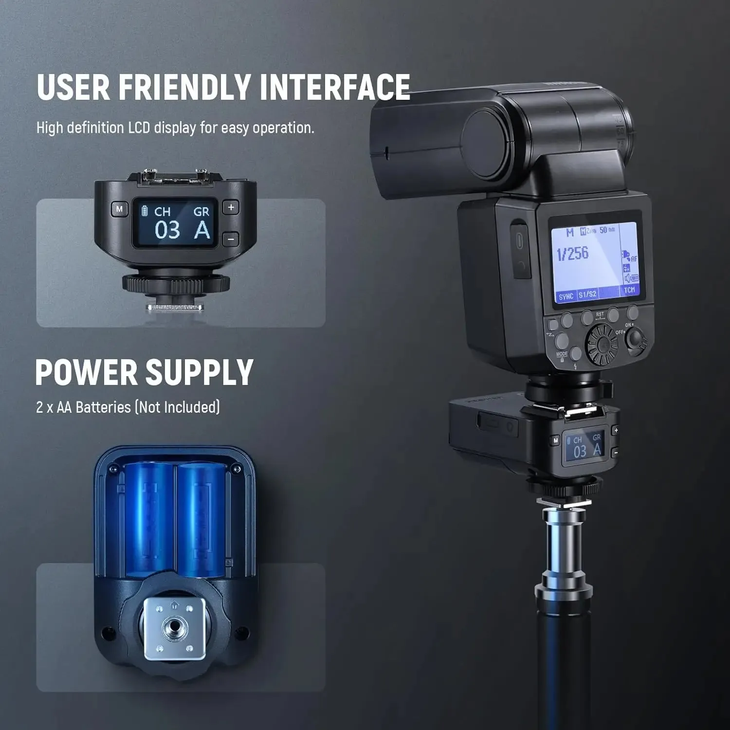 2.4g Wireless Flash Receiver for Qpro Triggers Single Contact 2.5mm Sync Port