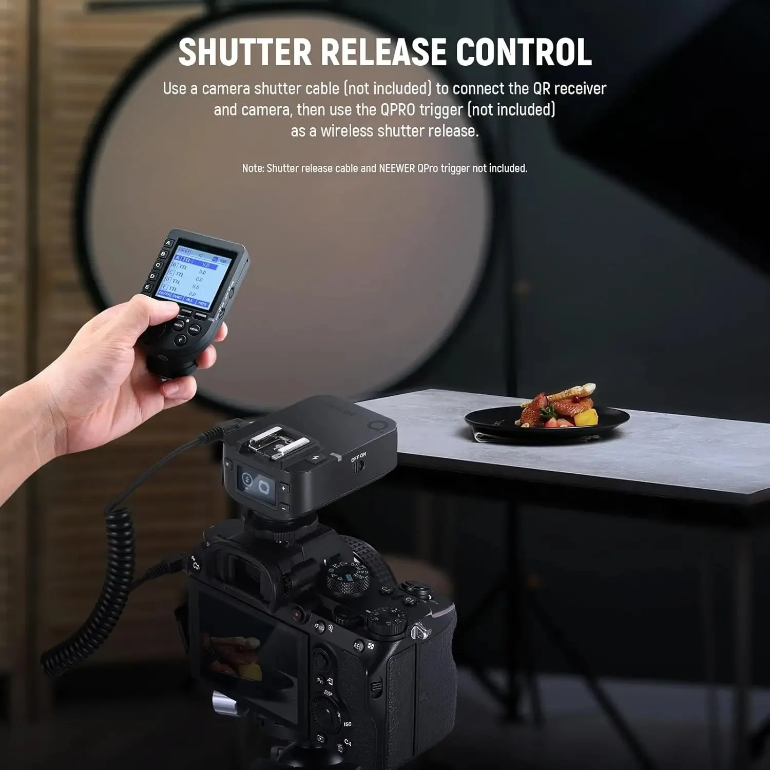 2.4g Wireless Flash Receiver for Qpro Triggers Single Contact 2.5mm Sync Port