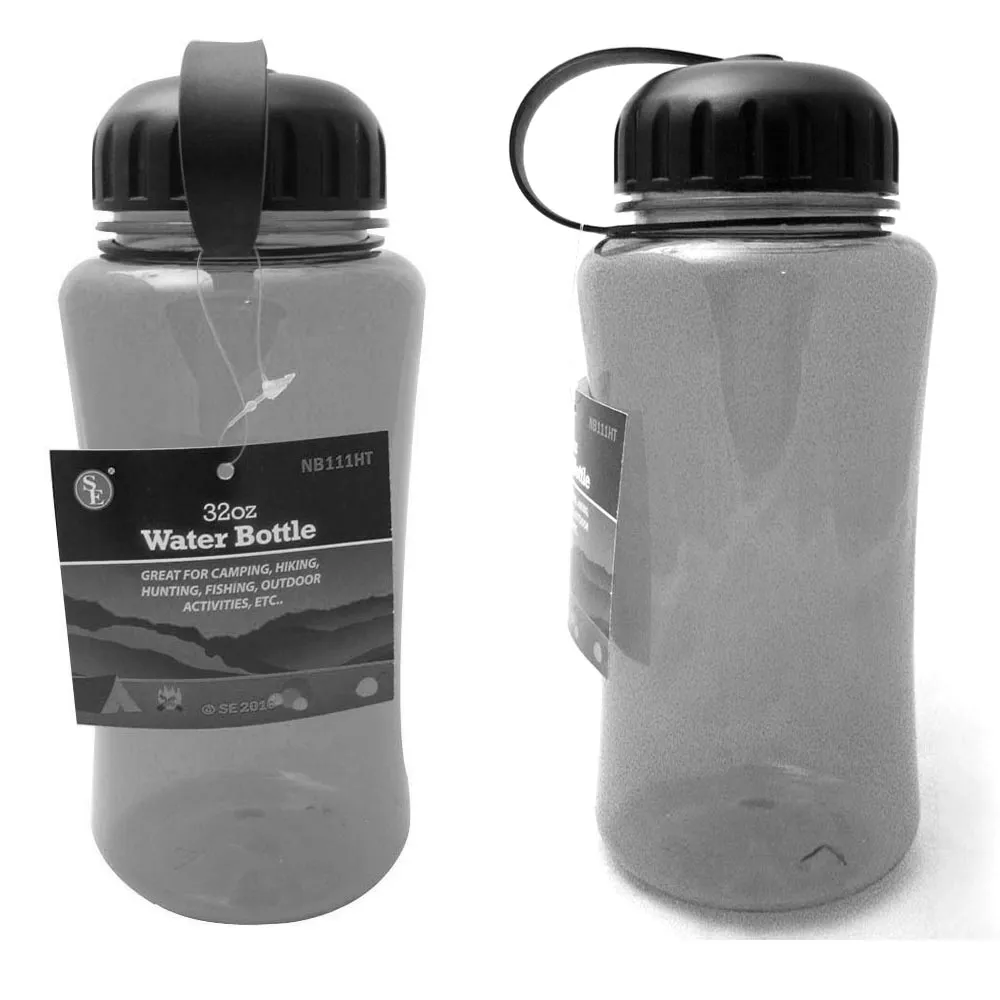 32 Oz Wide Mouth Water Bottle Smoke Color BPA Free Camping Hiking Survival NEW