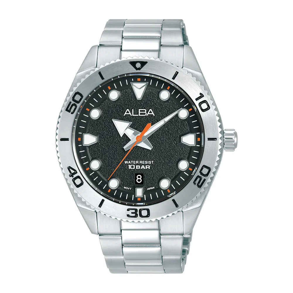ACTIVE BLACK DIAL SILVER STEEL 43MM - AS9T15X1