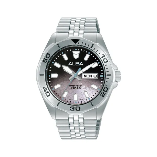 ACTIVE BLK PURPLE DIAL SILVER ST 42MM- AV3577X1Q
