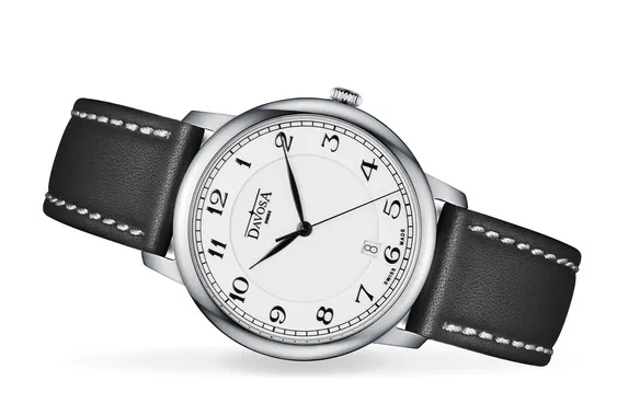 Amaranto Quartz Swiss-Made White Black Executive Watch 16756126