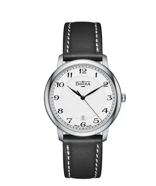 Amaranto Quartz Swiss-Made White Black Executive Watch 16756126