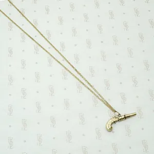 Antique Gold Flintlock Watch Key Pendant