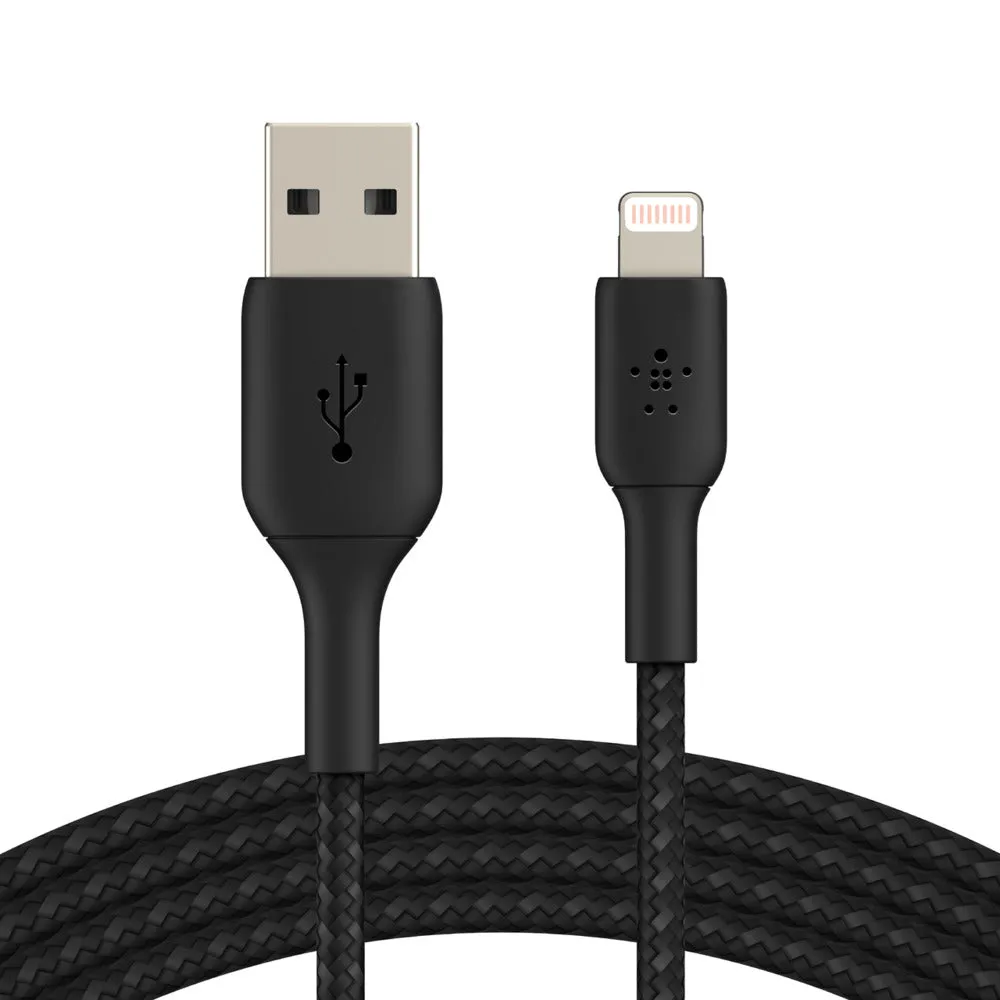 BELKIN Boost Charge USB-A to Lightning Braided Cable 1Meter - Black