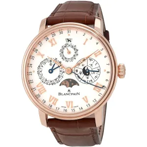 Blancpain Villeret Perpetual Calendar Moonphase Traditionnel Chinese Calendar 18K Rose Gold Automatic Men's Watch 0888-3631-55B
