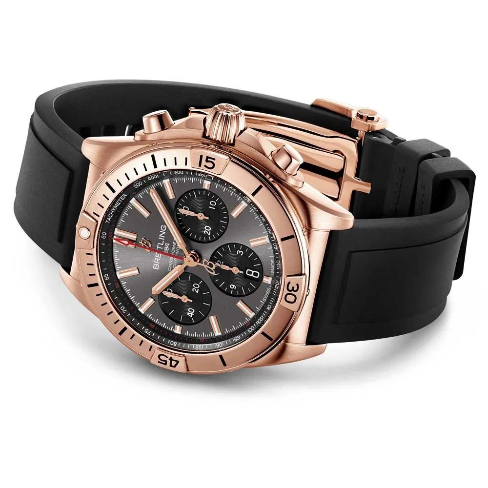 Breitling Chronomat B01 Chronograph 42mm Anthracite Dial 18ct Rose Gold Automatic Gents Watch RB0134101B1S1