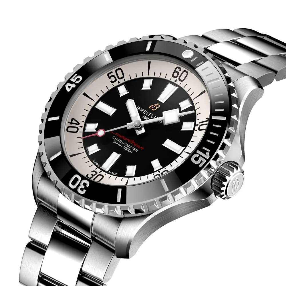 Breitling Superocean 46mm Black Dial Automatic Gents Watch A17378211B1A1