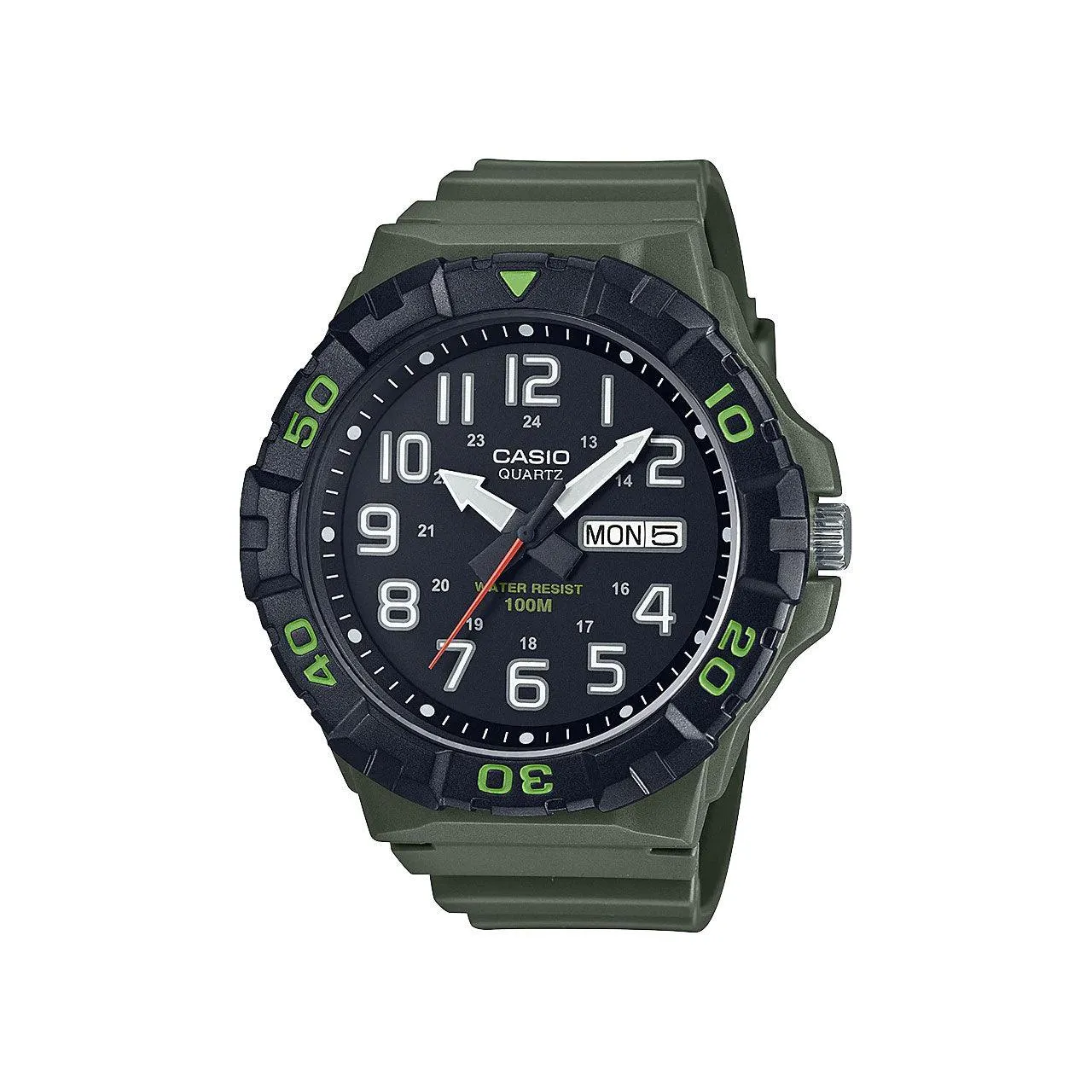 Casio Green Sports Analogue Watch - MRW210H-3A