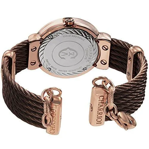 Charriol St30Cp1563007 St Tropez Analog Display Swiss Quartz Brown Watch