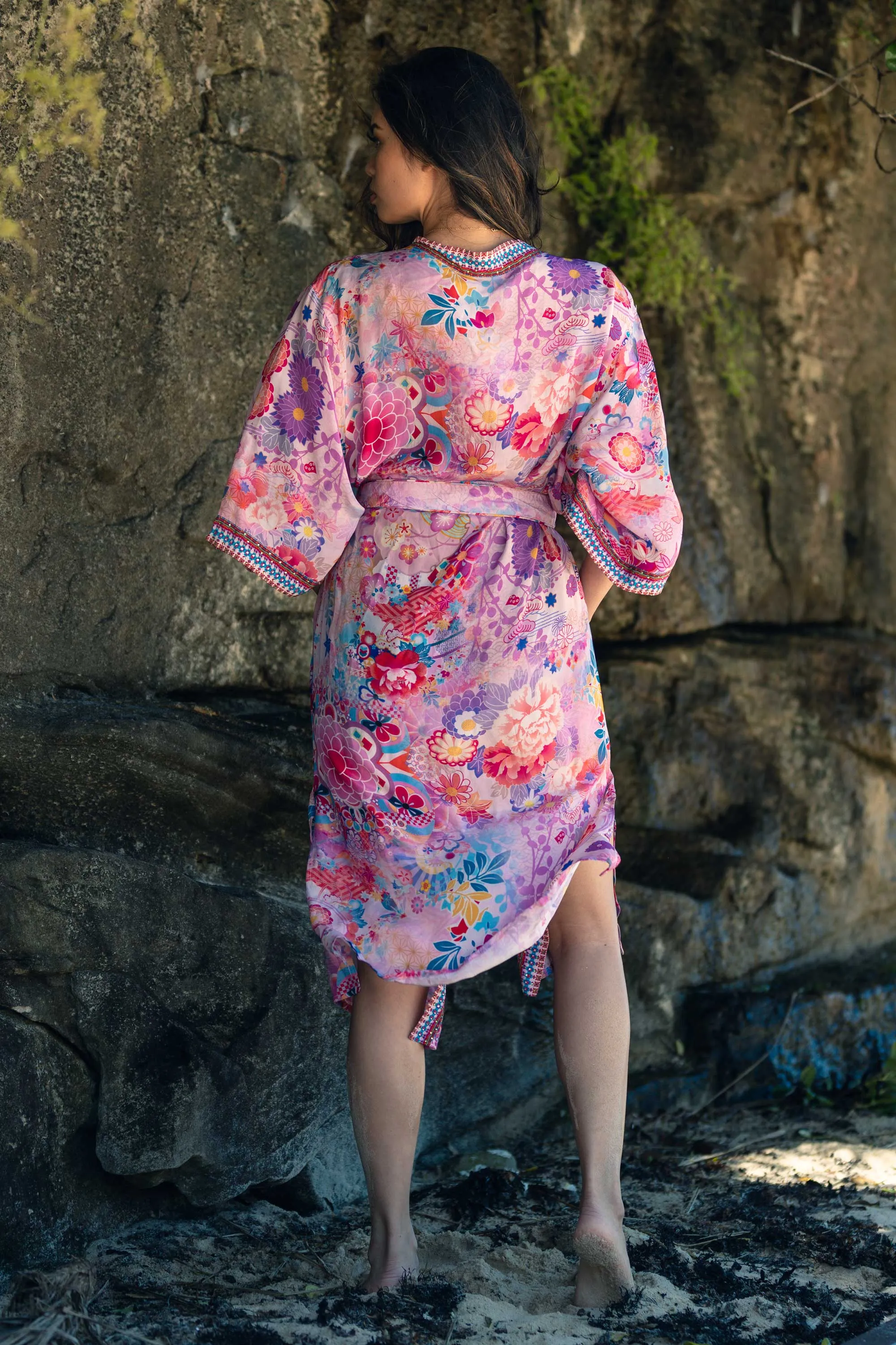 CHERRY BLOSSOM - KIMONO SHRUG LONG
