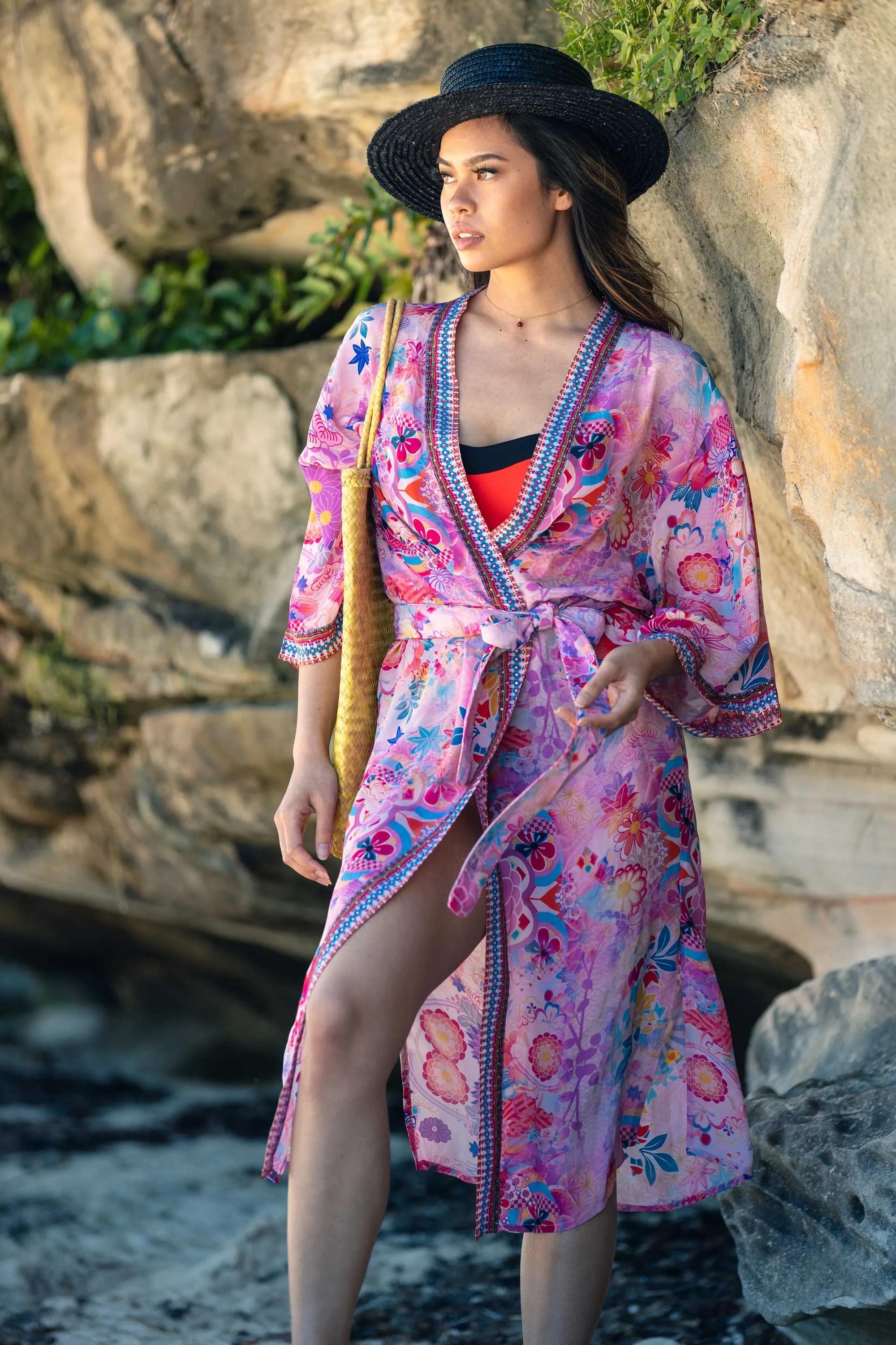CHERRY BLOSSOM - KIMONO SHRUG LONG