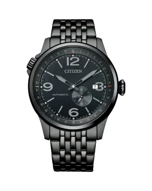 Citizen Automatic Black on Black Stainless Steel Watch NJ0147-85E