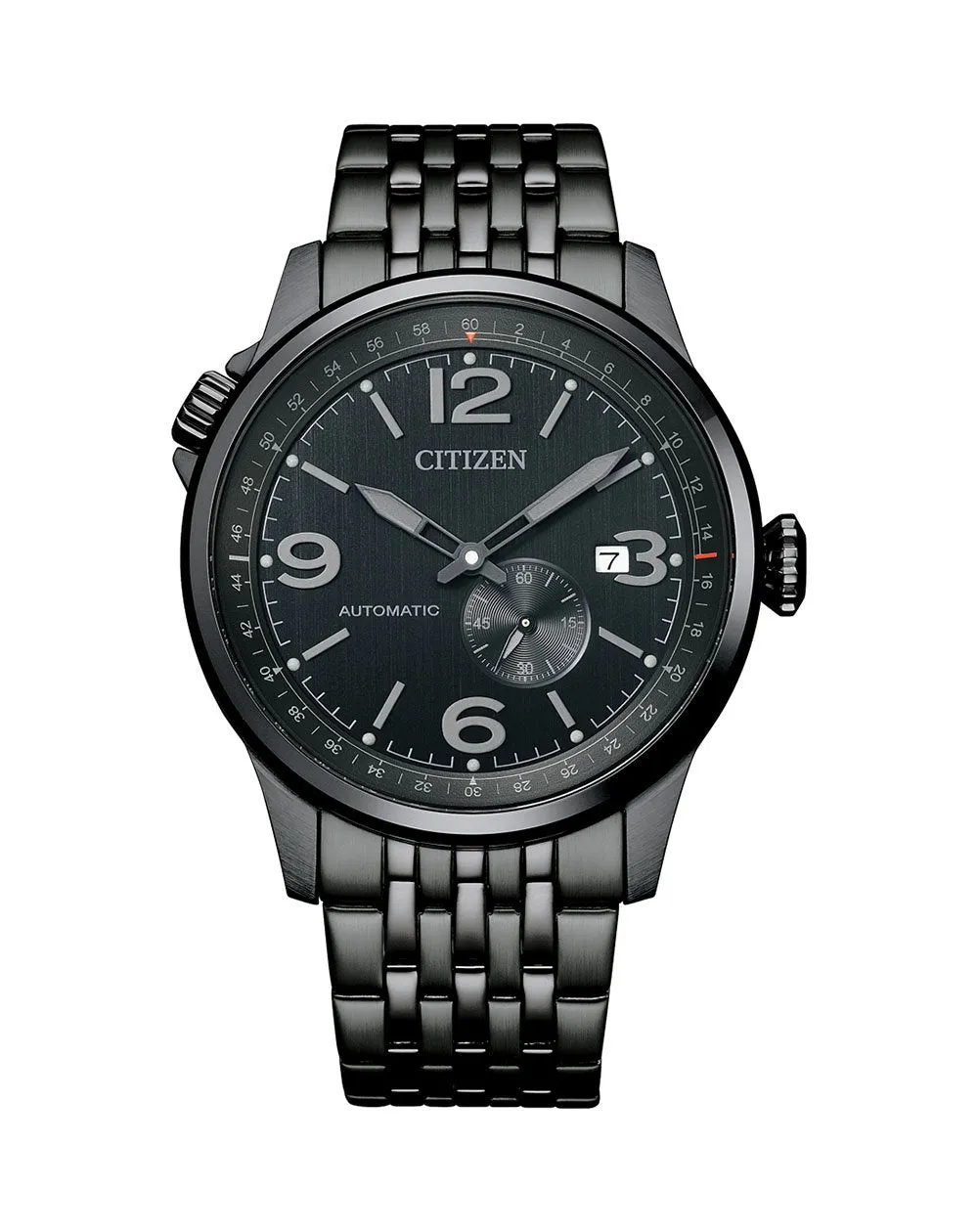 Citizen Automatic Black on Black Stainless Steel Watch NJ0147-85E