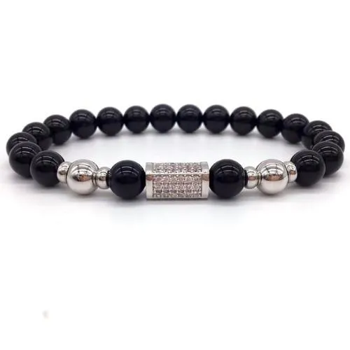 Classy Men Gold/Black Bar Bracelet