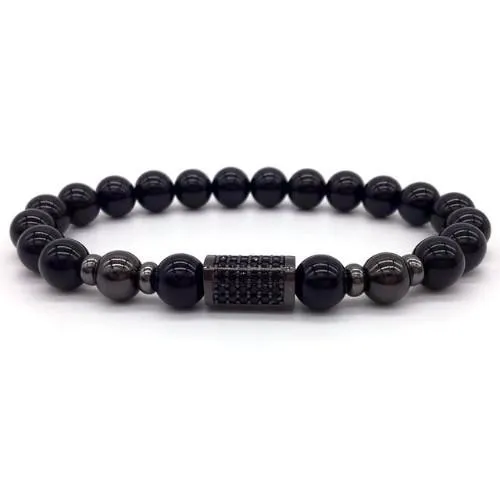 Classy Men Gold/Black Bar Bracelet