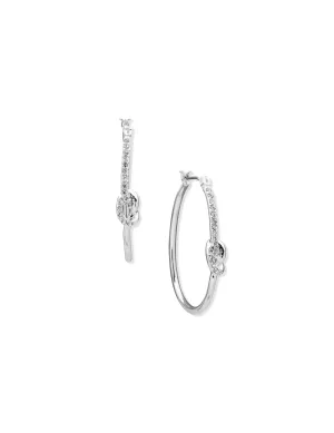 Click Hoop With Knots Pierced Earrings