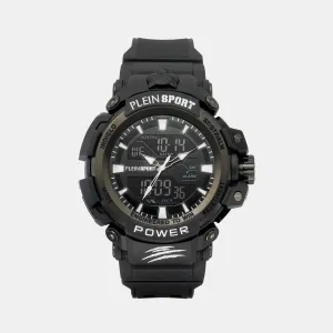 Combat Men Black Analog-Digital Silicon Watch PSNBA0123