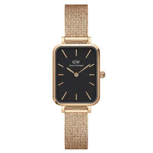 Daniel Wellington Ladies Rose Gold Quadro Watch DW00100432