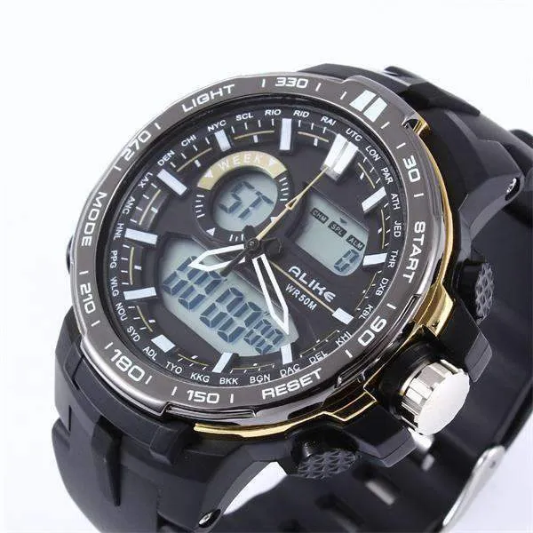 Digital Military Watch With Dual Display