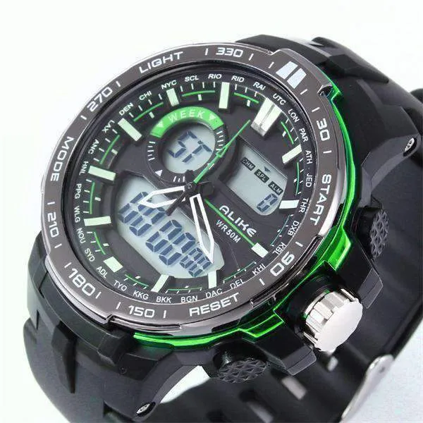 Digital Military Watch With Dual Display