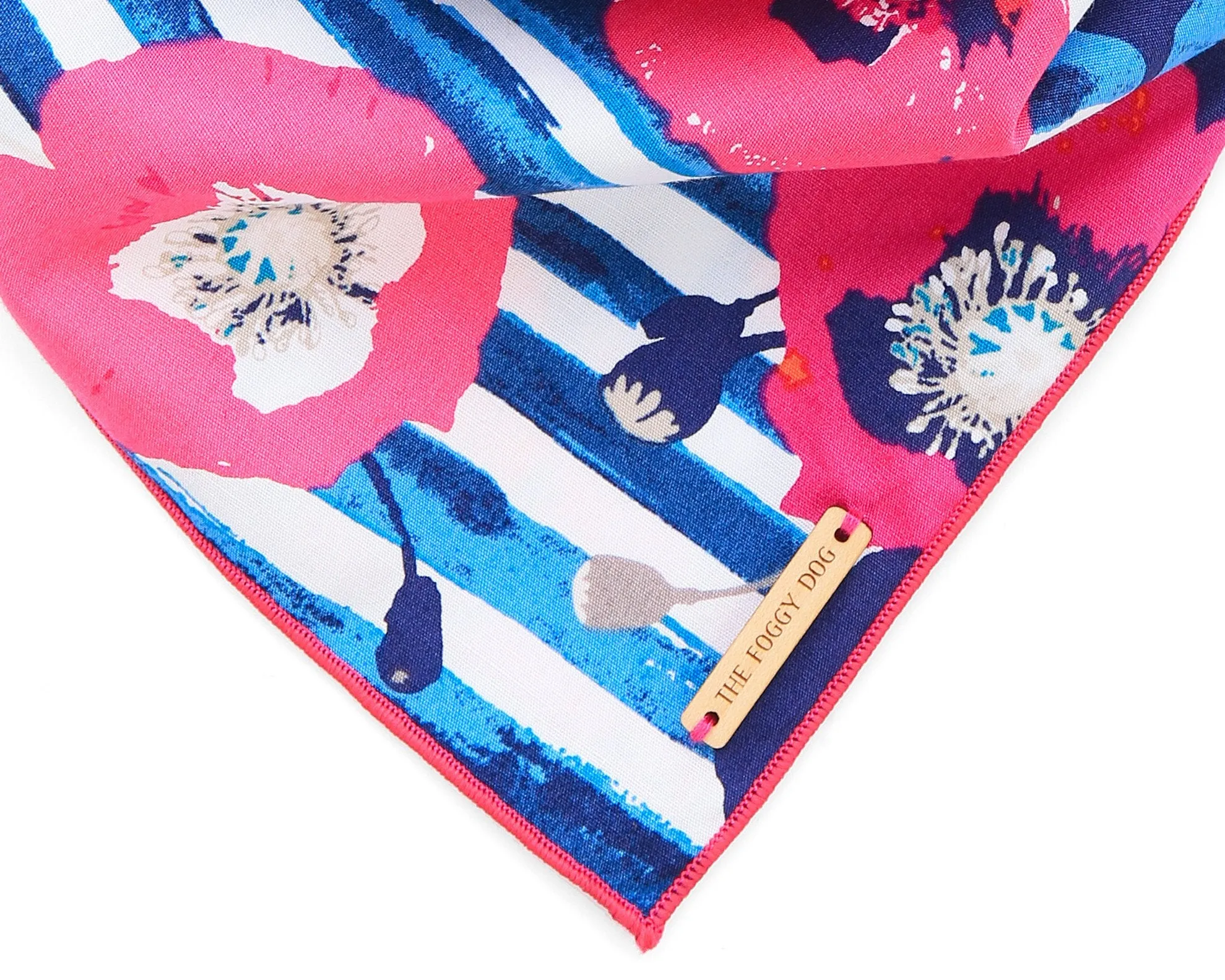 Dog and Cat Bandana: Water Colour Poppies