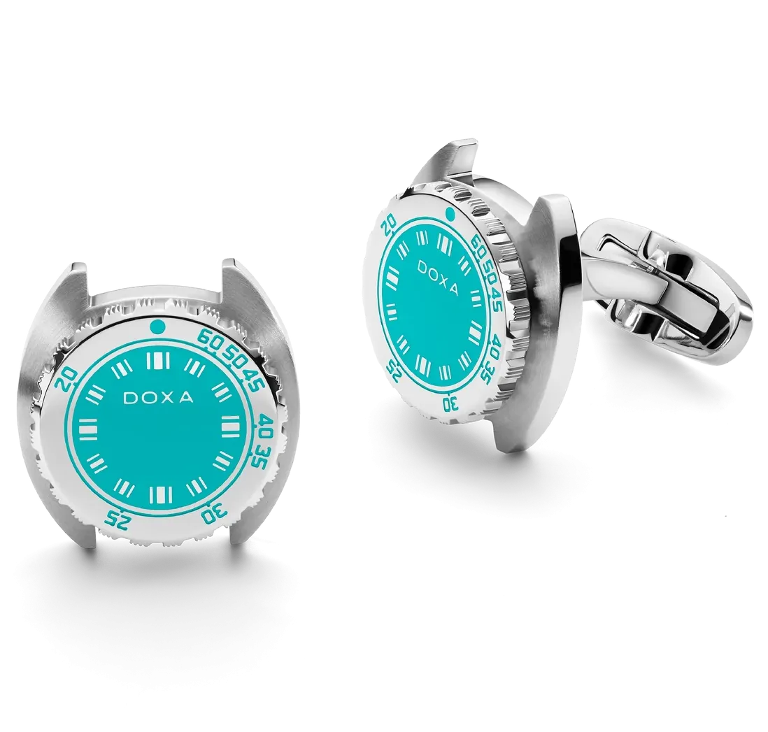 Doxa Cufflinks SUB Aquamarine Turqouise