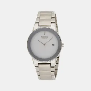Eco-Drive Men's Silver Analog Stainless Steel Watch AU1060-51A