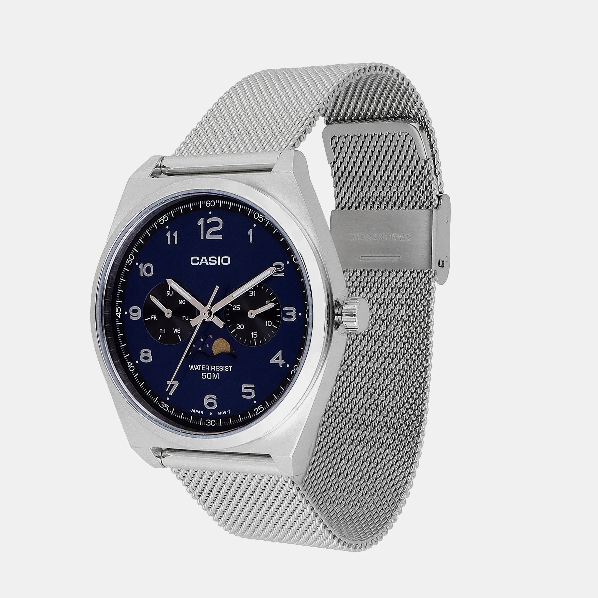 Enticer Blue Men's Chronograph Stainless Steel Watch A2179 - MTP-M300M-2AVDF