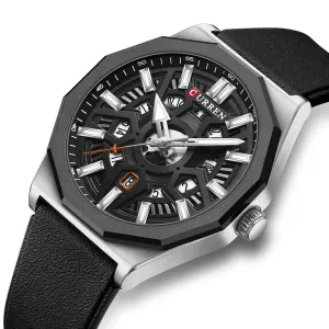 Fashion Casual Quartz Wristwatches with Date Sports Silicone Strap Hollow Design Luminous Watch