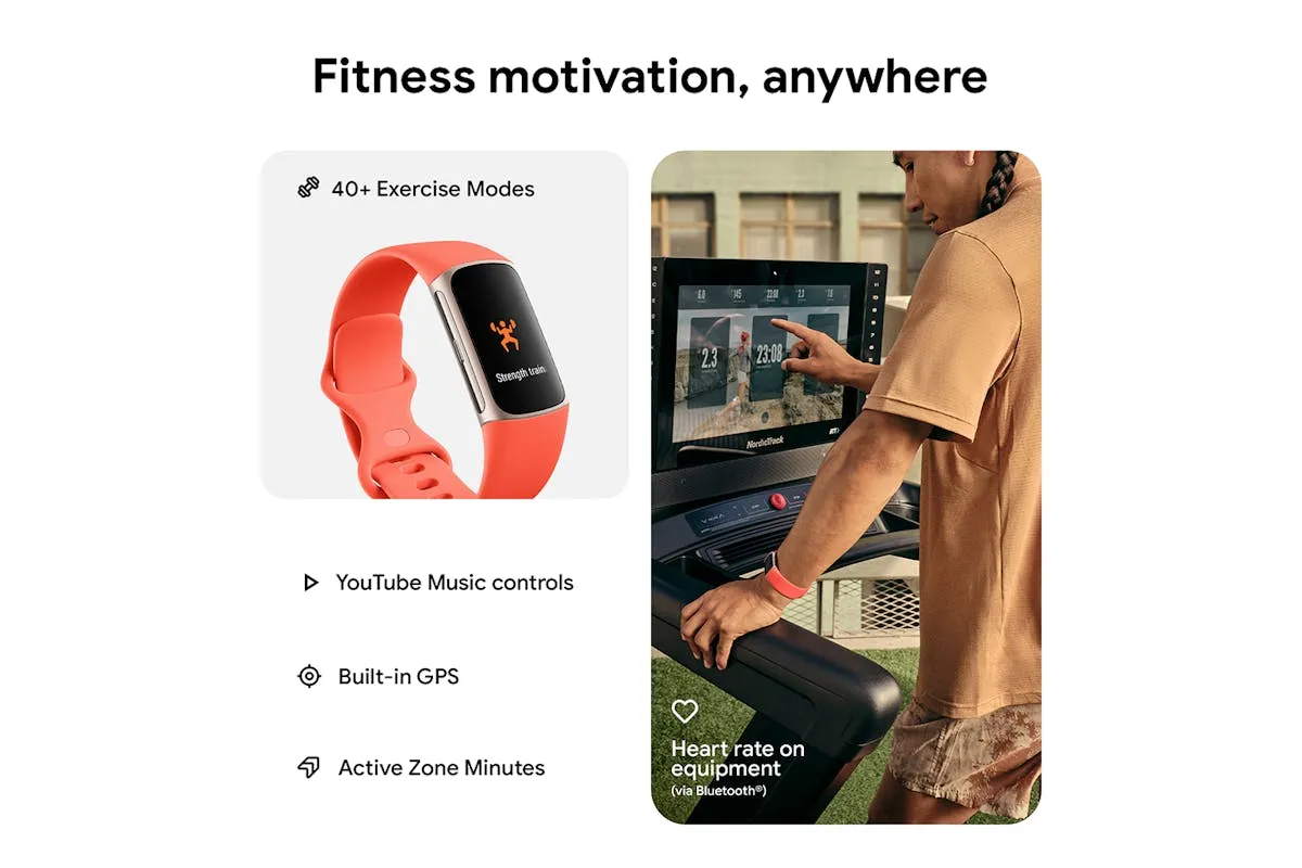 Fitbit Charge 6 Fitness Tracker | Coral