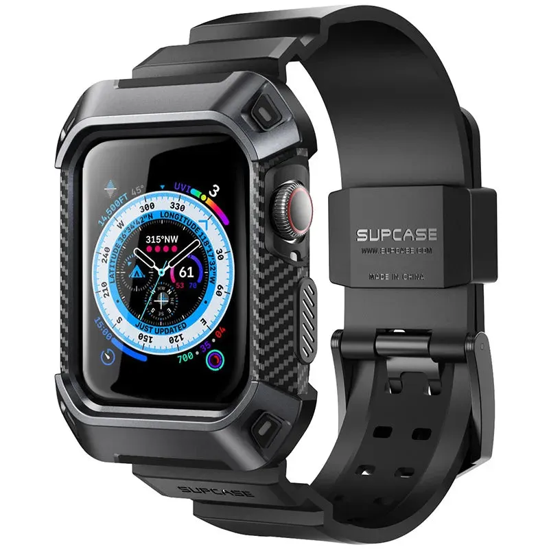 For Apple Watch 9 / 8 / 7 45Mm Apple Watch 6 / Se / 5 / 4 44Mm Ub Pro Rugged Protective Case With Strap Bands