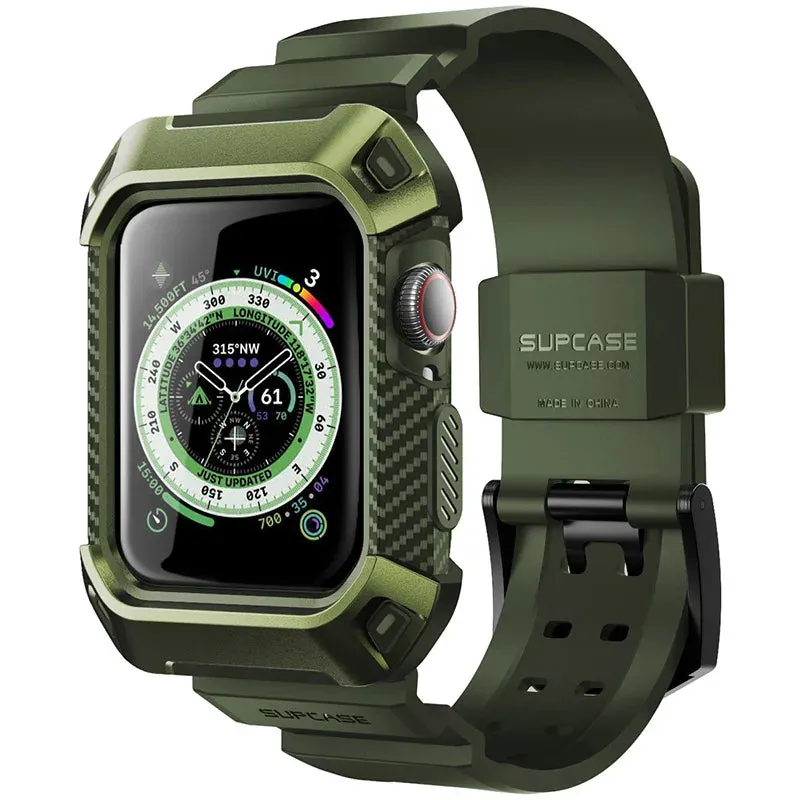 For Apple Watch 9 / 8 / 7 45Mm Apple Watch 6 / Se / 5 / 4 44Mm Ub Pro Rugged Protective Case With Strap Bands