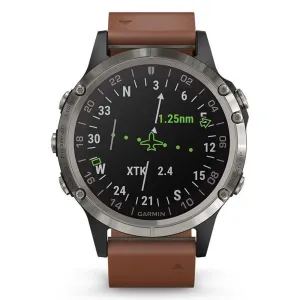 Garmin D2 Delta Brown Silicone Band Black Digital Dial Smart Watch - 010-01988-30