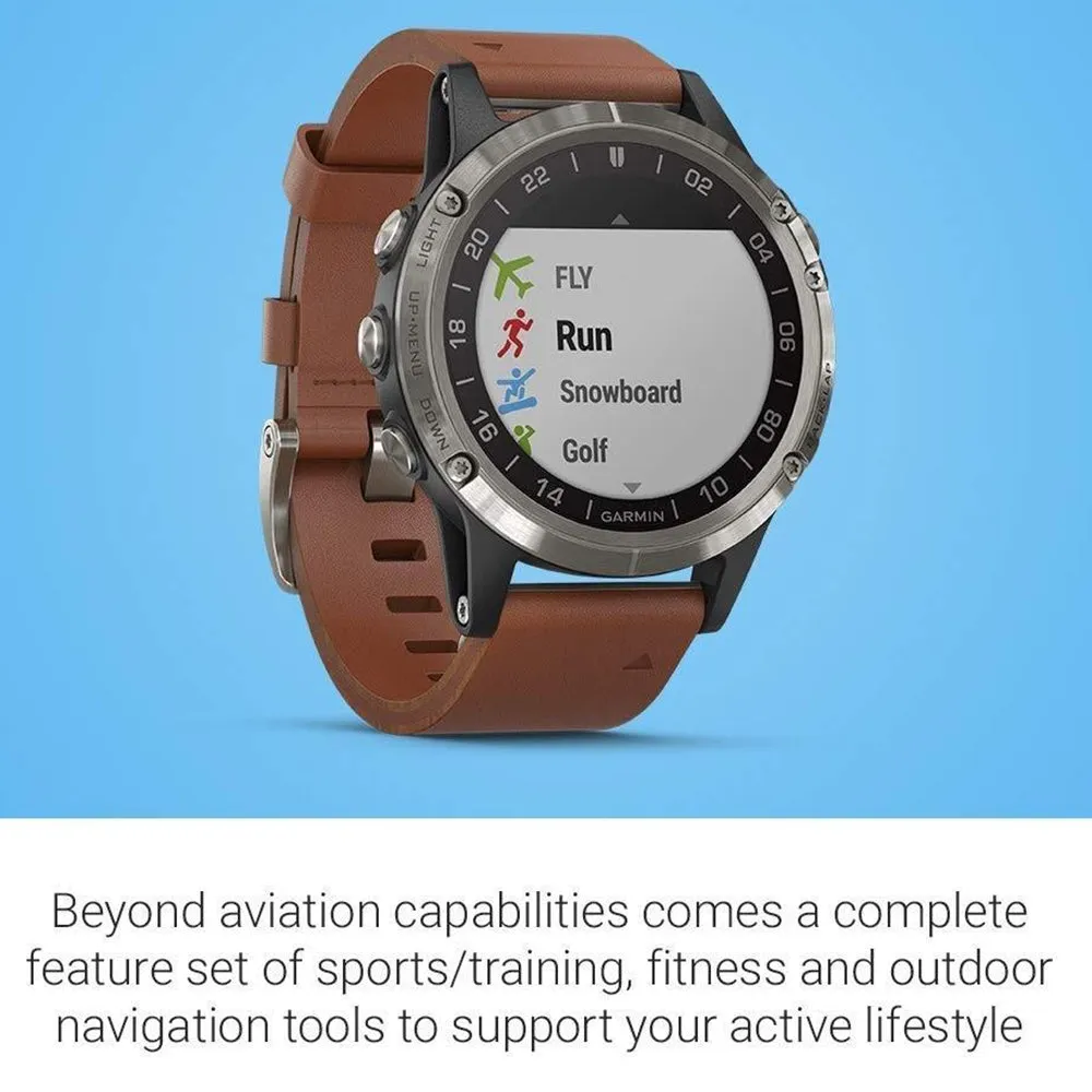 Garmin D2 Delta Brown Silicone Band Black Digital Dial Smart Watch - 010-01988-30