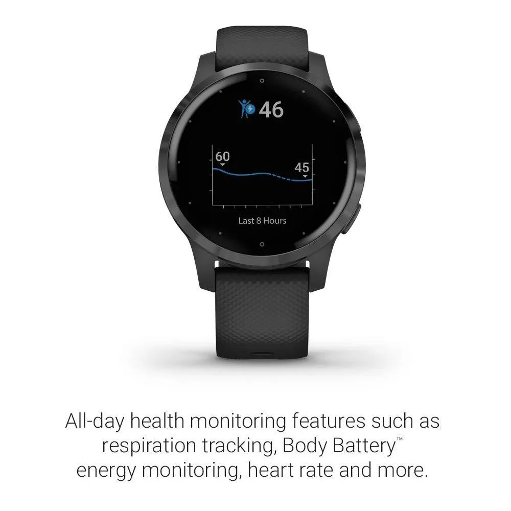 Garmin vivoactive 4 Black Silicone Band Black Digital Dial Smart Watch - 010-02174-11