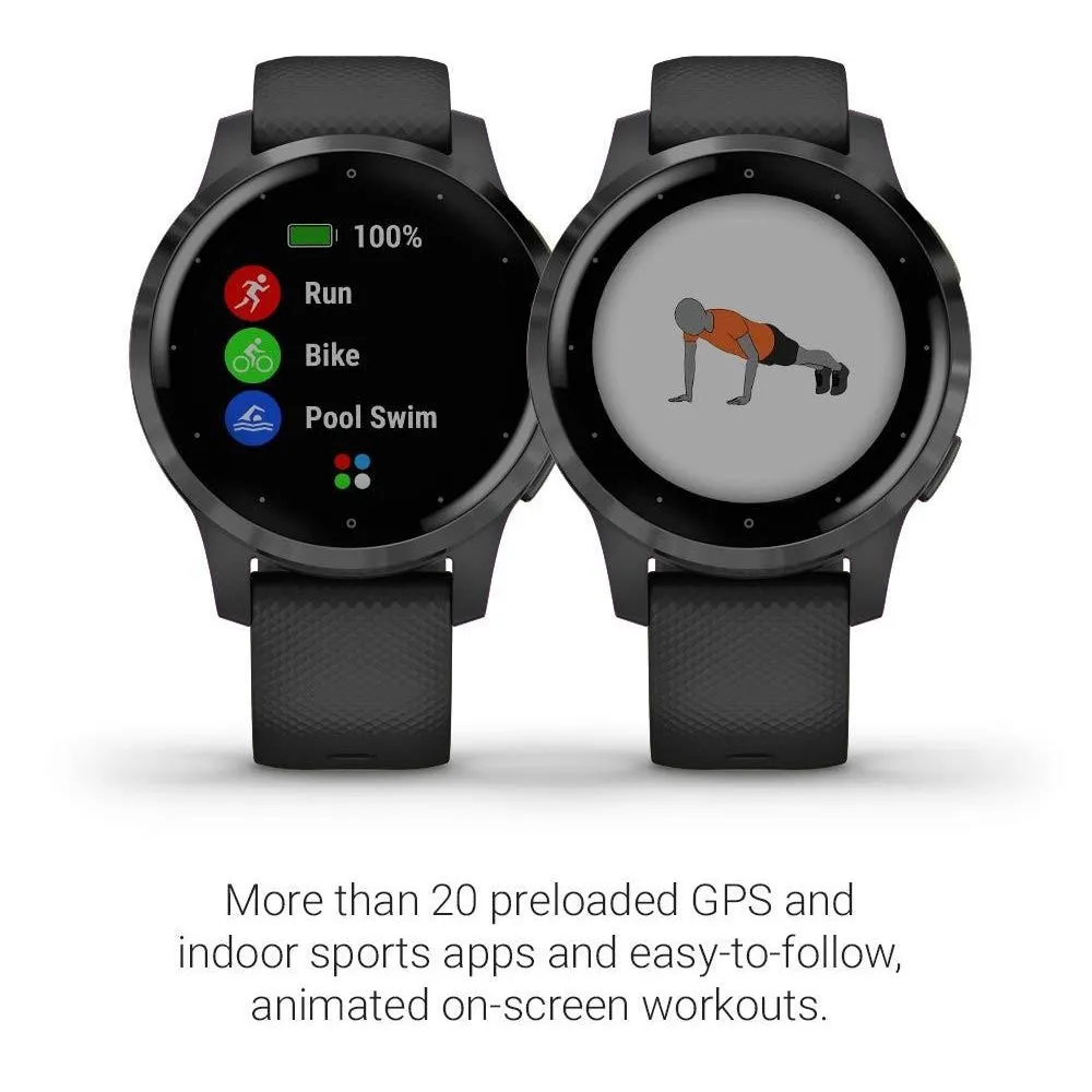 Garmin vivoactive 4 Black Silicone Band Black Digital Dial Smart Watch - 010-02174-11