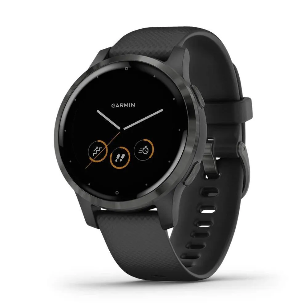 Garmin vivoactive 4 Black Silicone Band Black Digital Dial Smart Watch - 010-02174-11