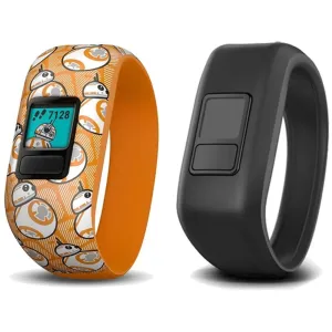 Garmin vivofit Jr 2 Kids Star Wars BB-8 Club & Black Silicone Stretchy Band Fitness/Activity Tracker Smart Watch - 010-01909-40