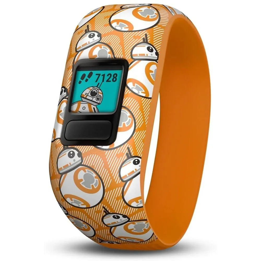 Garmin vivofit Jr 2 Kids Star Wars BB-8 Club & Black Silicone Stretchy Band Fitness/Activity Tracker Smart Watch - 010-01909-40